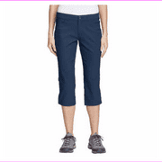 Eddie Bauer Ladies Rainier Mid-rise Capris Pants 12/MED INDIGO