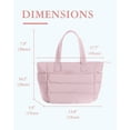 thumbnail image 4 of GYNKY Tote Bag for Women, Lightweight Puffy Tote Handbag, Quilted Satchel Crossbody Bag for Women Work Travel, Pink, 4 of 7