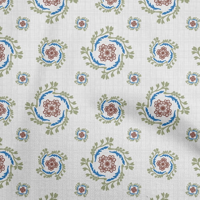 oneOone Rayon Brown Fabric Florals Craft Projects Decor Fabric Printed By The Yard 56 Inch Wide