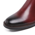 thumbnail image 4 of Santimon Chaussures en Cuir à Bride Moine Bottes Chelsea Décontractées Bottes Habillées Bottines Rouges US 9.5, 4 of 8