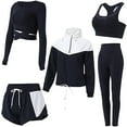 thumbnail image 3 of Aofany 5pcs Women's Workout Sets Athletic Clothing Sets for Women Fitness Tracksuits Yoga Running Tennis Activewear Gym Outfits, 3 of 8
