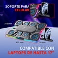 thumbnail image 3 of Base Enfriadora BALAM RUSH EOLOX CRYOTECH EF780 Laptop 17 pulgadas 8 Fan, 3 of 5