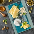thumbnail image 5 of European Cutting Board, Old Shutters of Window View Traditional Greek Village Heritage Culture, Decorative Tempered Glass Cutting and Serving Board, Large Size, Multicolor, by Ambesonne, 5 of 5