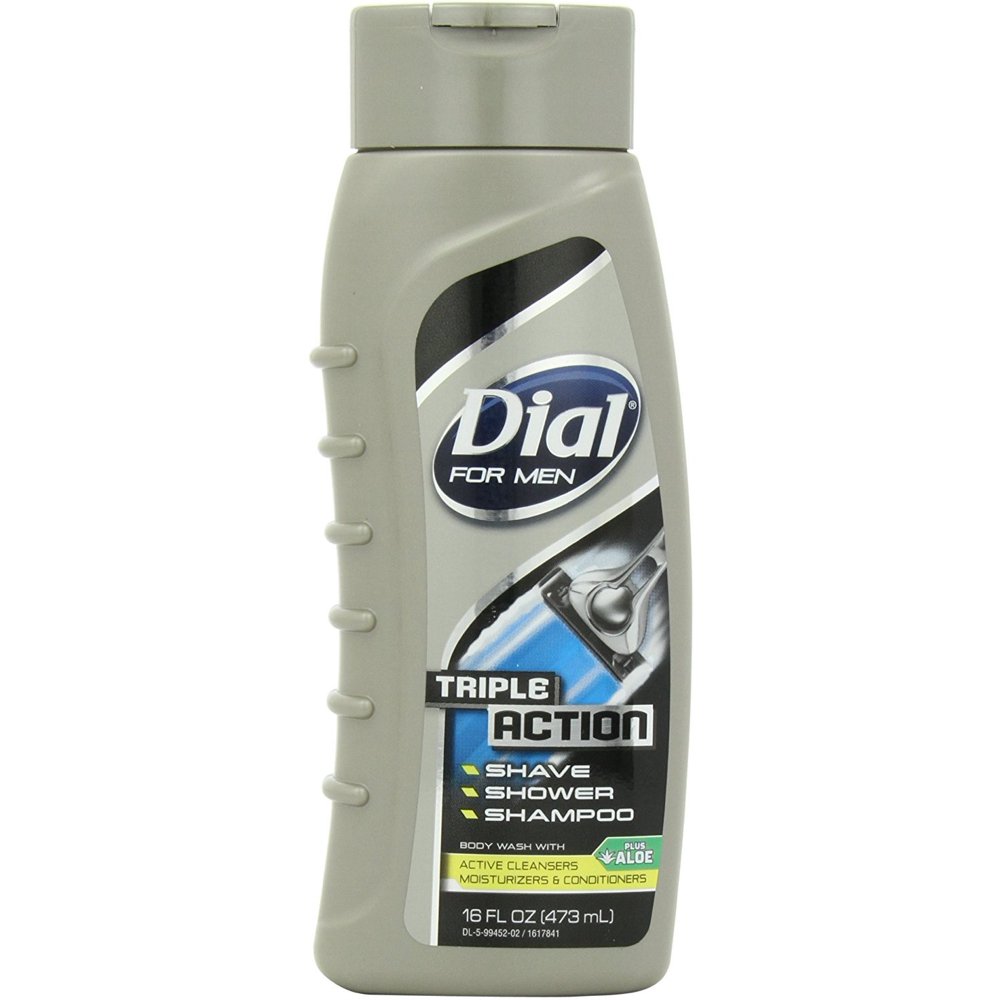 Dial For Men Triple Action Body Wash 16 oz (Pack of 2)