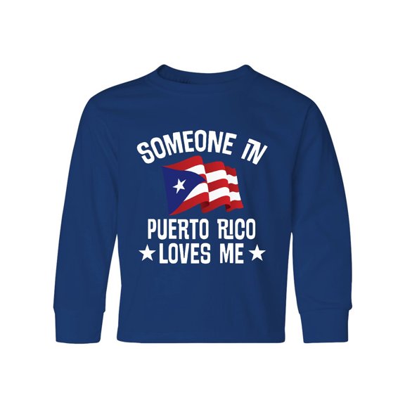 Inktastic Someone in Puerto Rico Loves Me Long Sleeve Youth T-Shirt