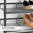 thumbnail image 2 of HOOBRO Shoe Rack, 4 Tier Shoe Organizer, Adjustable Shoe Shelves, Flat or Slanted, Holds 9-12 Pairs, Stable and Durable for Entryway, Closet, Rustic Brown and Black BF09XJ01, 2 of 11