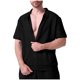 thumbnail image 1 of pstuiky Camisas de manga corta para hombre, Camisa informal de verano para hombre, de color liso, de manga corta, con solapa y cremallera camisas casuales para hombre xxl, 1 of 4