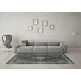 thumbnail image 3 of Ahgly Company Indoor Round Persian Light Blue Traditional Area Rugs, 7' Round, 3 of 4