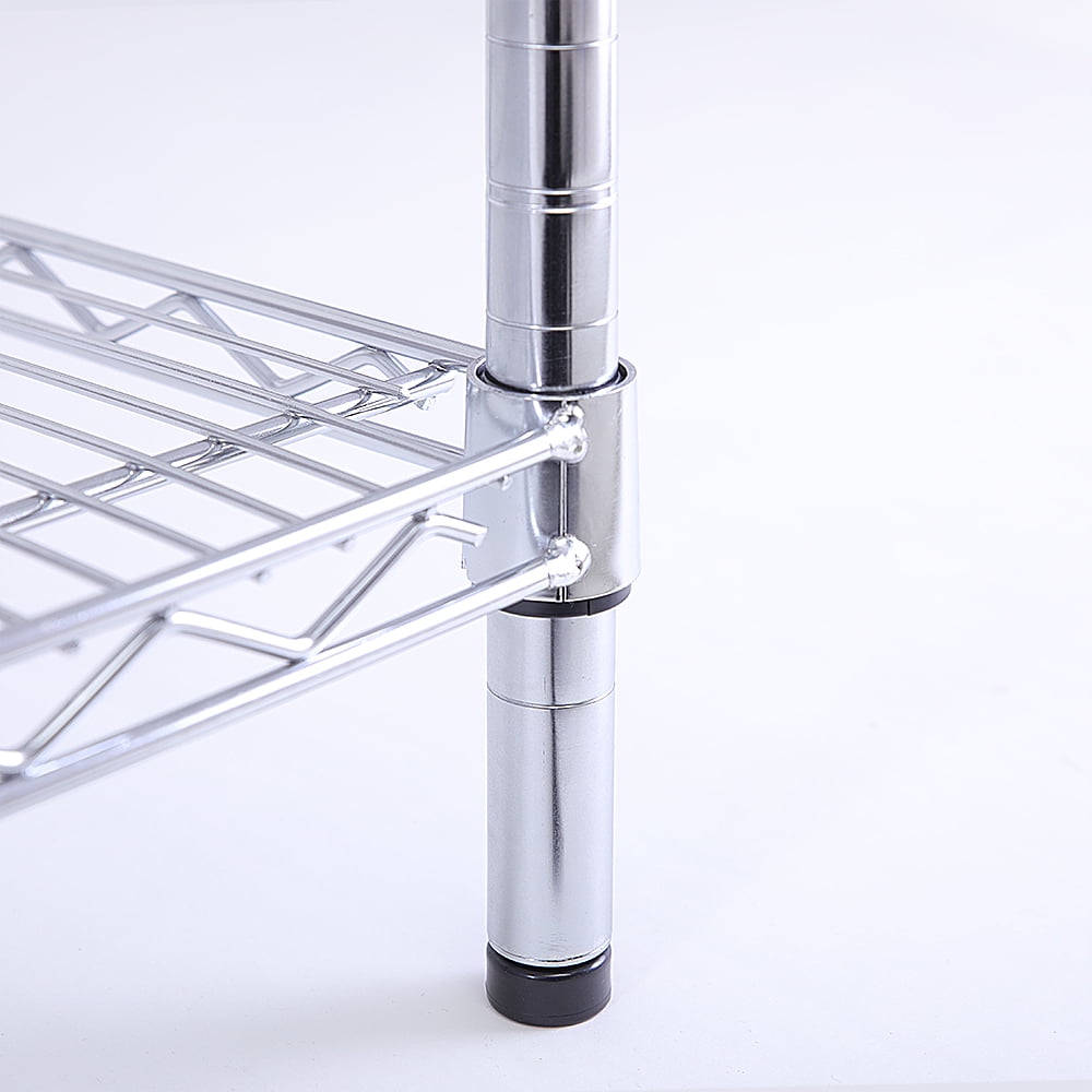 5 tier commercial chrome shelving unit 18x24x72in