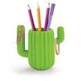 thumbnail image 1 of Mustard Pen Holder Desktop Organiser - Green Cactus, 1 of 7