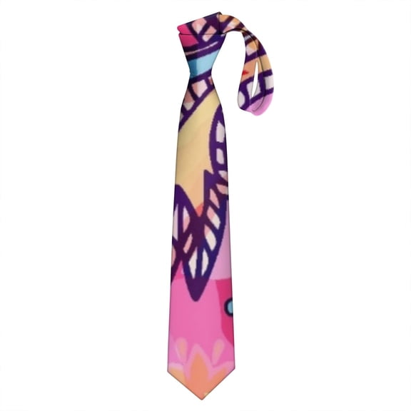 Artistic Paisley Men's Necktie - Classic Satin Wedding Tie for Groomsmen, Retro Floral Pattern, Wrinkle-Resistant, Universal Fit for Most Men