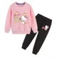 thumbnail image 3 of Hello Kitty primavera y otoño suéter lindo de algodón para niños pantalones deportivos casuales de dos piezas de manga larga para niña para chico, 3 of 5