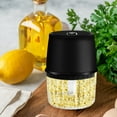 thumbnail image 5 of Usloyux Under $5 Electric Garlic Chopper, USB Rechargeable Food Processor, 250ML Capacity Vegetable Meat Grinder, Mini Food Chopper with Stainless Steel Blades, One Touch Operation, 5 of 9