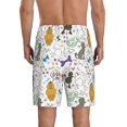 thumbnail image 2 of Balery Colorful Poodle Dog Men's Cotton Knit Pajama Shorts Waistband & Pockets,Short Pajama Pants-XX-Large, 2 of 8