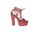thumbnail image 3 of Open Toe Ankle Tie Up Platform Heels, 3 of 11