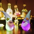 thumbnail image 4 of Fiudx Gnomo de Pascua, Muñeco Iluminado Sin Rostro, Brillo Cálido para Decoración Del Hogar, Adorno Festivo, Funciona con Pilas, Poliéster y Plástico, Juego de 2 Piezas, 4 of 5