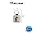 thumbnail image 5 of Small Mouse Holding A Butcher Knife Funny Scary Halloween Faux Leather Square Keychain, 5 of 7