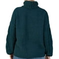 thumbnail image 2 of Seven7 Women's Soft & Warm Cable Knit Chenille Sweater (Deep Teal, XL), 2 of 2