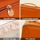 thumbnail image 3 of Bolsa de cosméticos de viaje de gran capacidad,Bolsa de maquillaje,Bolsa organizadora de maquillaje de cuero PU portátil impermeable, 3 of 5