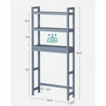 thumbnail image 6 of 3-Tier Over The Toilet Storage Bamboo Over Toilet Shelf Bathroom Storage Organizer with Adjustable Shelf, Grey, 6 of 10