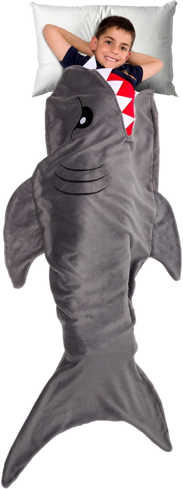 Plush and Playful Character Throw Blanket Shark Fish Tail Free Fast Shipping 