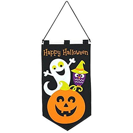 Amscan Halloween Trick or Treat Banner Family Friendly Party, Black, 19 1/2