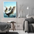 thumbnail image 3 of Wdftyju Pintura al óleo por números Pescadores Kit de artesanía de imagen sin marco para la sala de estar del hogar Wdftyju 6dk1pq7xx4ta3ec0, 3 of 9