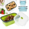 thumbnail image 1 of OUSITAID Lunch Box Silicone Collapsible Food Storage Container BPA-Free Portable Lunch Bento High Temperature Resistant Food Box for Picnic Camping Outdoor Travel Cycling, 1 of 9
