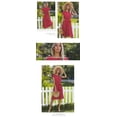thumbnail image 3 of EASYBRA Women Polka Dot Midi Dress Short Sleeve A Line Casual Elegant Summer Dress, 3 of 5