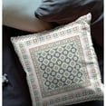 thumbnail image 2 of Floral Windows Throw Pillow in White and Blue 20x20, 2 of 9