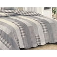 thumbnail image 2 of Colcha Cuadros Individual DORMIREAL 2 Piezas Color Gris Doble Vista Ropa De Cama, 2 of 5