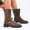 #110-Brown, variant on Wowcloth Winter Boots for Women - Comfortable Plus-Size Round Toe with Buckle Detail Chunky Low Heel Ankle Boots for Fashion Casual Daily Wear