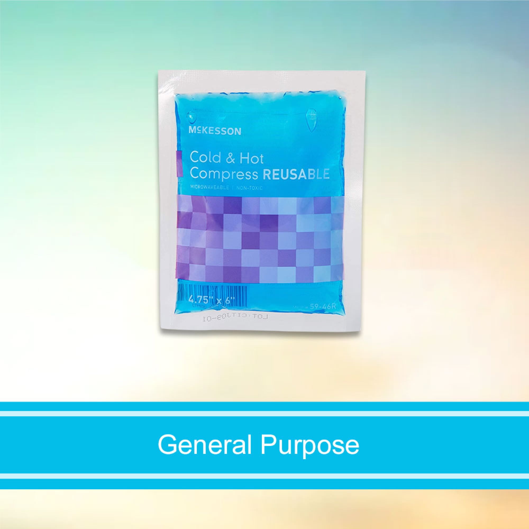 McKesson Hot and Cold Pack, Reusable Gel Compress for Injury, 4 3/4 in x 6 in, 1 Count, 24 Packs, 24 Total