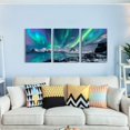 thumbnail image 5 of 20×20cm Pintura Sala De Estar Dormitorio Decoración De La Pared, Pintura Moderna Azul Verde Aurora Boreal Cielo Estrellado Impresión En Lienzo, Baño Oficina Cocina Decoración De La Pared, 5 of 5