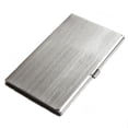 thumbnail image 2 of Slim Business Card Case for Men & Women, Durable Pocket Metal Case, Professional Stainless Steel Business Card Holders, Purse Name Card Credit Cards Holder, Buckle Style Shut, 1 Pc(Silver,3.6x2.2"), 2 of 5
