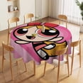 thumbnail image 5 of The Powerpuff Girls Round Tablecloth Print Decorative Table Cover Washable Table Cloths for Dining Party Picnic 70x70in, 5 of 8