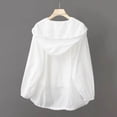 thumbnail image 6 of Unir Lightweight Summer Sun Shrug Jacket for Women, Hooded Zip Front, Breathable Polyester Casual Outerwear, 1 Piece, M-XXL, Plus Size Friendly, 6 of 7