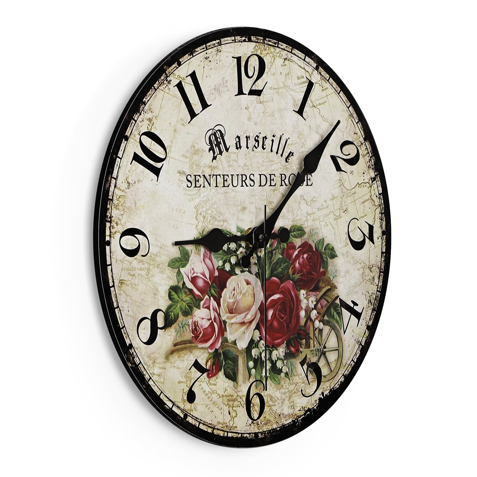 12”MDF Wall Clock - Rose
