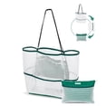 thumbnail image 1 of Bolsa de Playa Tote ToKismet Malla Plegable 2 en 1 para Mujeres Blanca, 1 of 6