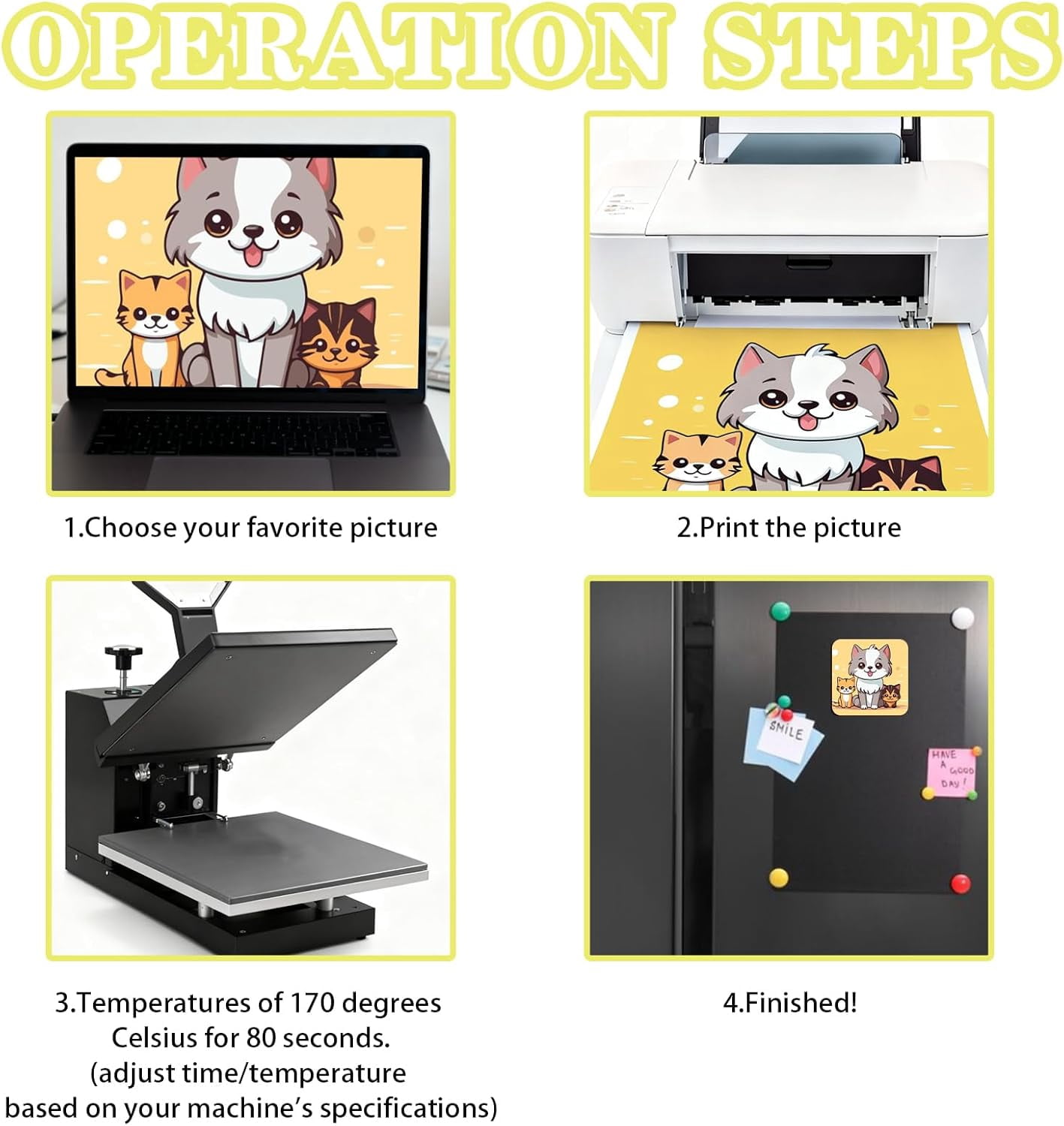 80Pcs Sublimation Blanks Square Sublimation Magnets Blank Set 3×3 40 Pack MDF Blank Magnets with Soft Magnet for DIY Crafts