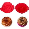 thumbnail image 5 of Silicone Pound Cake Pan,Red Bundt Cake Pan Nonstick,Spiral Baking Pands,Kitchen Baking Molds Best Partner, 5 of 10