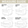 thumbnail image 5 of JIATER 3-Piece Sofa Cover Stretch Couch Cover Velvet Sofa Slipcover Furniture Protector with 2 Cushion Covers,Loveseat Beige, 5 of 7