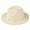 Ivory, variant on Pearl Beads Fedora Straw Hat Elegant Khaki & Metallic