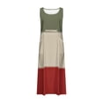 thumbnail image 5 of Vestido de Verano para las Mujeres sin Mangas Lino-Look Impreso Maxi, Suelto Fluido Y Vestido Sexy de Moda para las Mujeres, 5 of 5