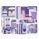 thumbnail image 1 of 351 Piece Scrapbooking Accessories Kit, Purple Aesthetic Bullet Journal Scrapbook Kit with A6 Grid Notebook, DIY Scrapbooking Gift for Teen Girls - Mo, 1 of 5