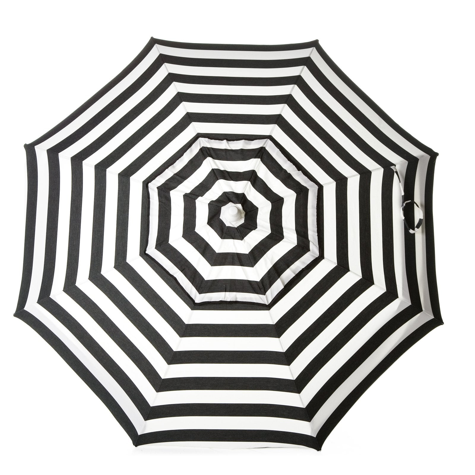 DestinationGear Italian 6' Umbrella Acrylic Stripes Black and White Beach Pole by Kipsun Destination Lifestyle