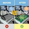 thumbnail image 5 of Yuyamidu Green Marble Print Golf Cart Seat Covers Star Club Car Seat Cover Flannel Golf Cart Seat Towel Fits for Club Car and More 2 Person Seats Golf Carts, 5 of 8