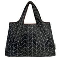 thumbnail image 3 of Wrapables Large Foldable Tote Nylon Reusable Grocery Bags, Geometric, 3 of 6