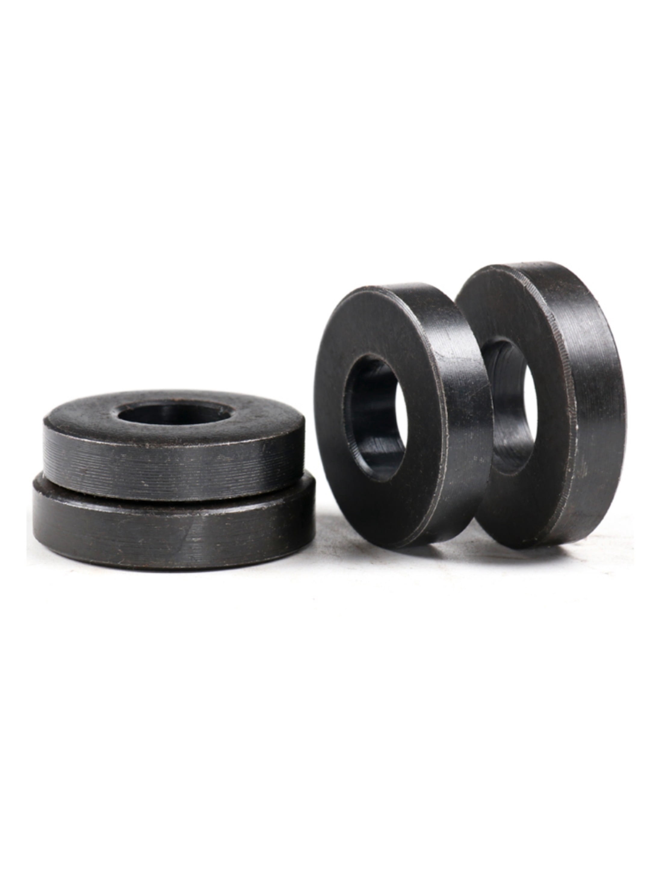 (2 pcs) Black Carbon Steel Thickened Oversized Spacers 18x42x10mm.