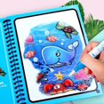 thumbnail image 2 of Libro mágico de dibujo al agua para niños juguetes Montessori para colorear libro de pintura reutilizable para niños juguetes educativos para niños, 2 of 5